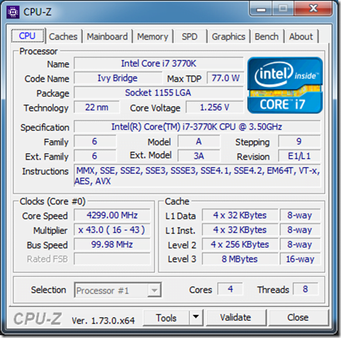 Intel core i7-3770 specs